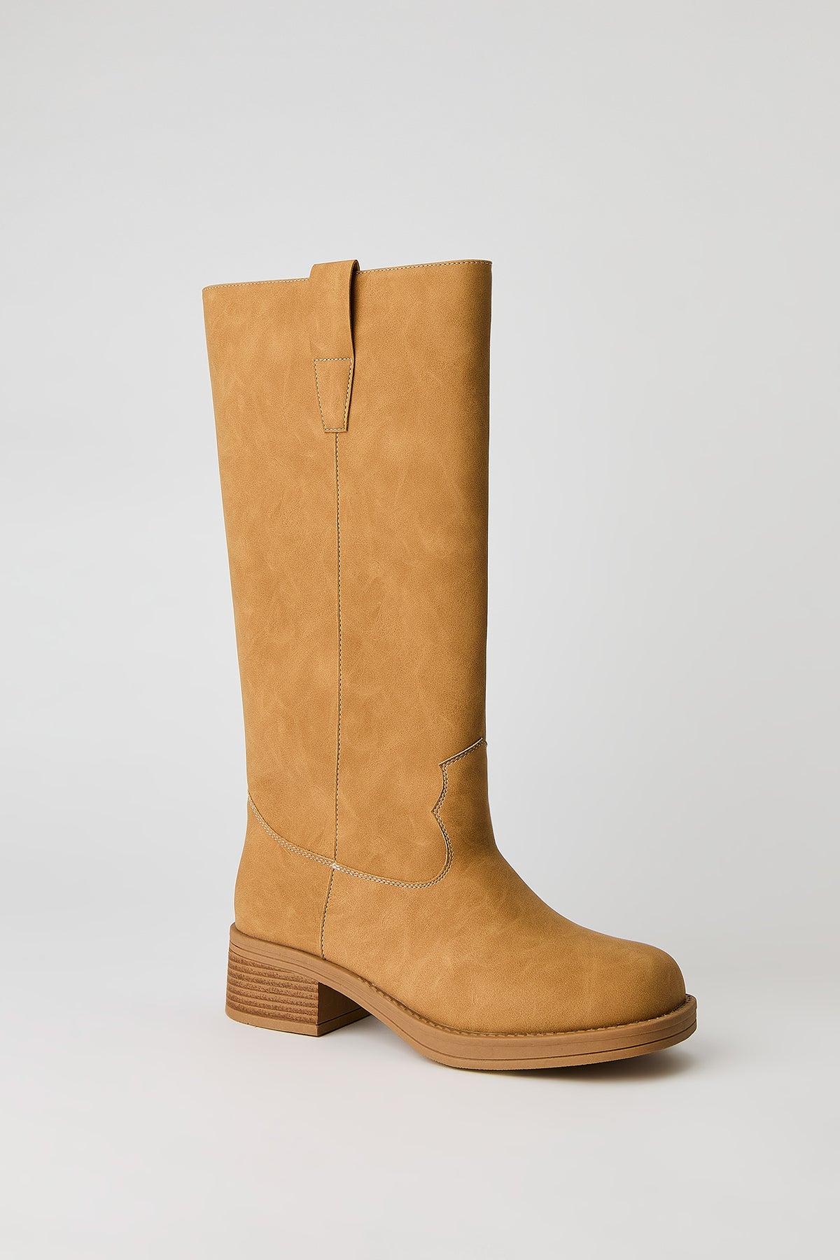 Alt View 2. Faux Leather Calf Boot - Natural