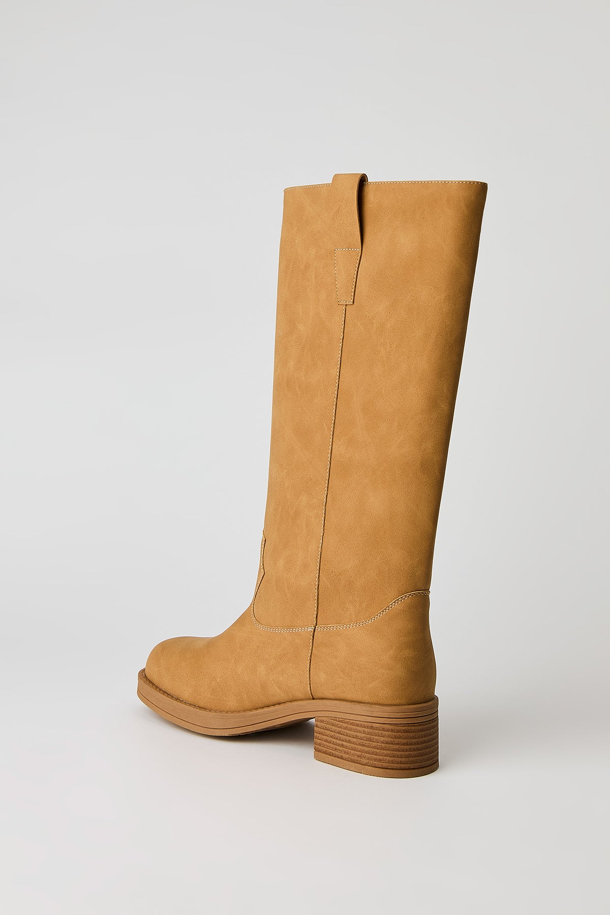 Alt View 3. Faux Leather Calf Boot - Natural