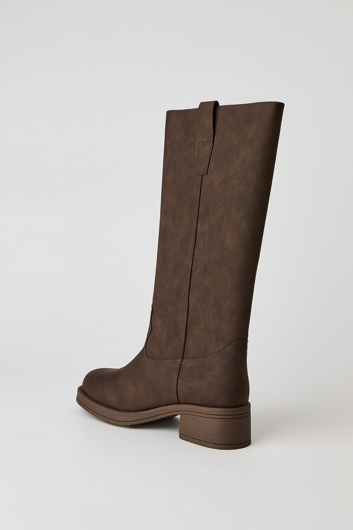 Alt View 3. Faux Leather Calf Boot - Brown