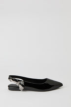 Rhinestone Bow Slingback Flat