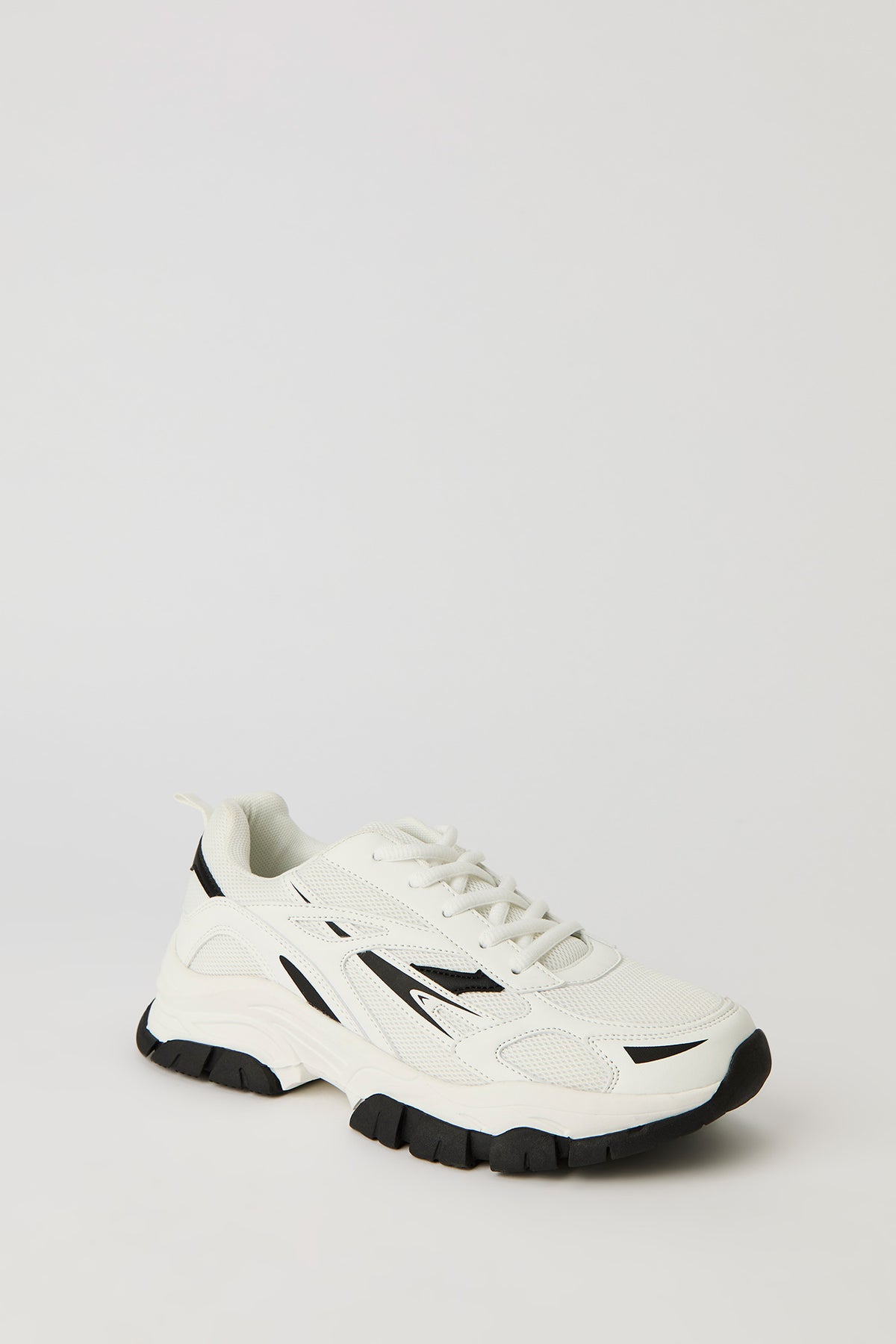 Alt View 2. Mesh Chunky Sneaker - White