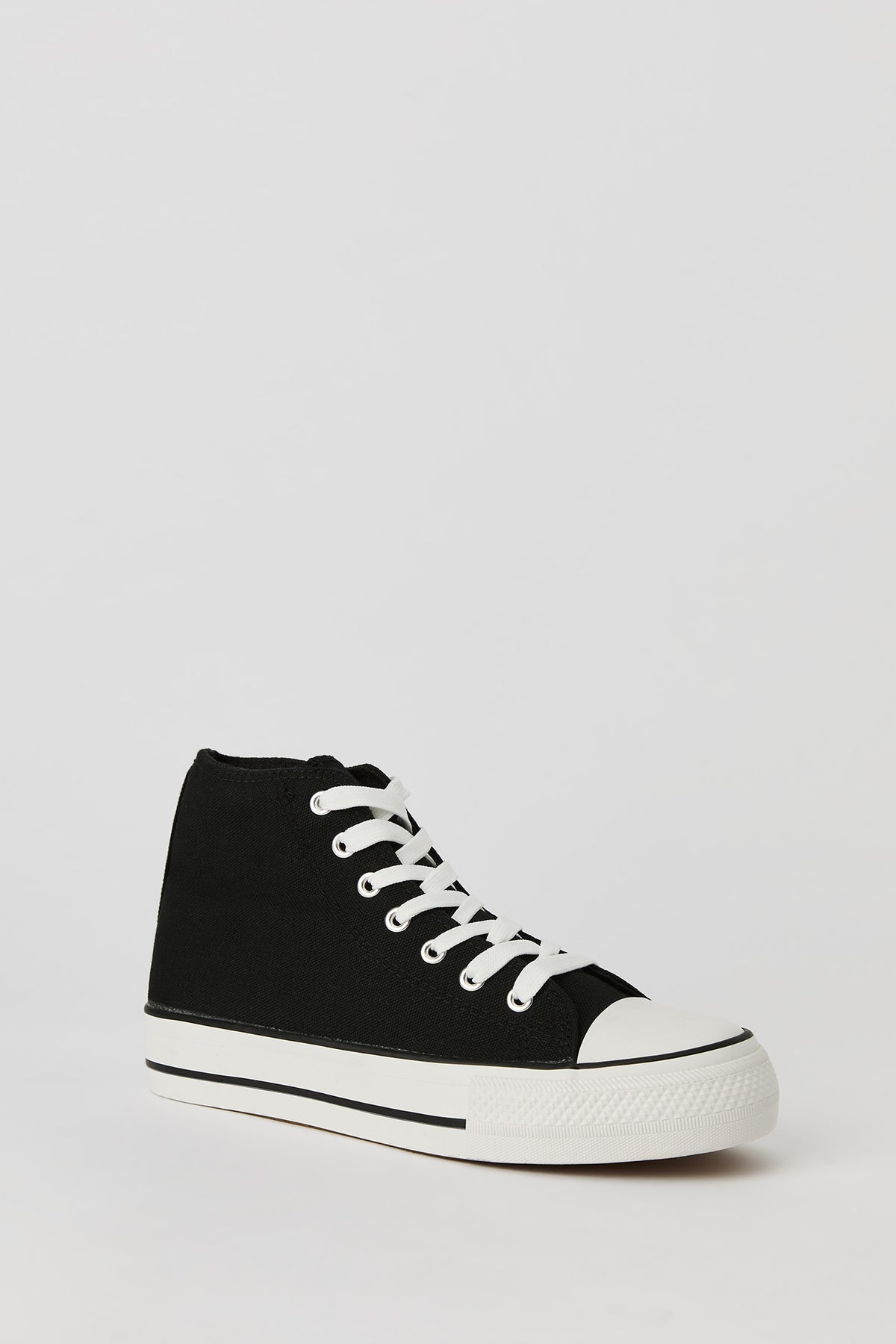 Alt View 2. High Top Platform Sneaker - Black