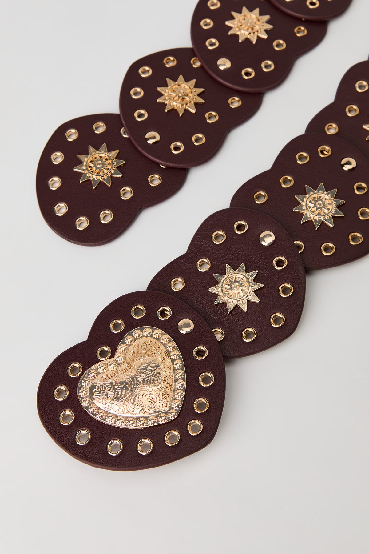Alt View 2. Western Heart Disc Belt - Wine