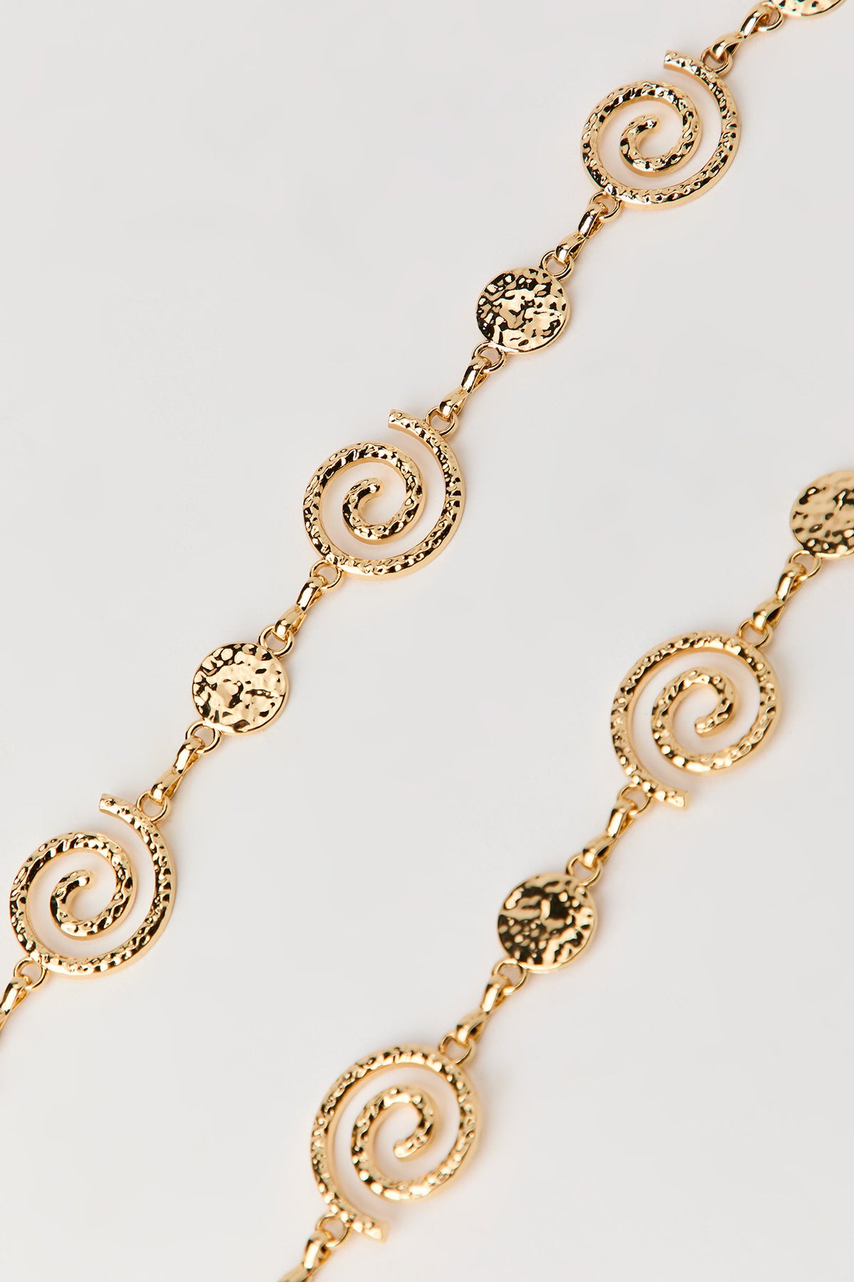 Alt View 2. Spiral Chain Belt - Gold