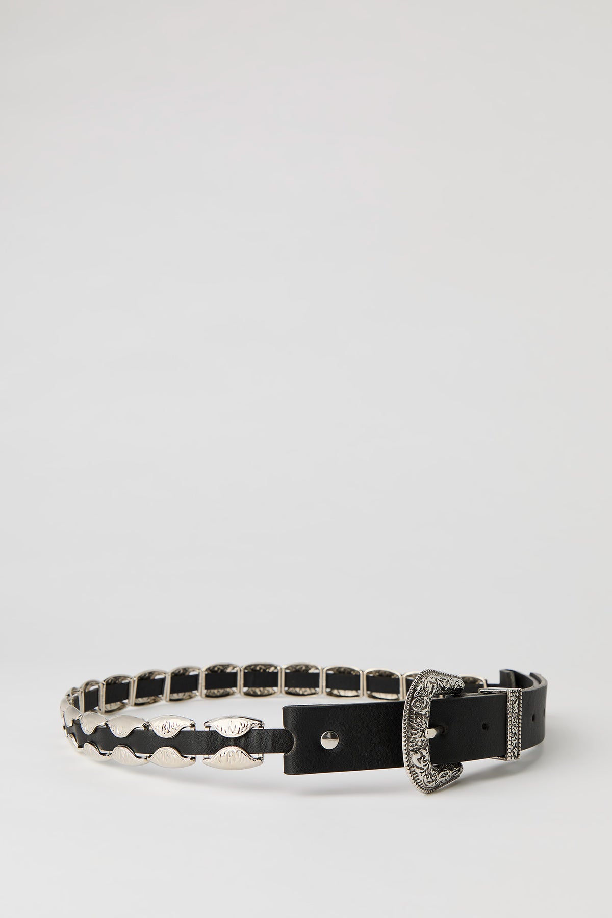 Ceinture western en similicuir avec boucle engravée