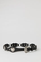 Faux Leather Heart Medallion Western Belt