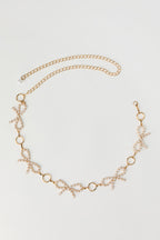 Pearl Bow Chain Belt