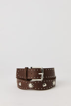 Ceinture en similicuir clouté