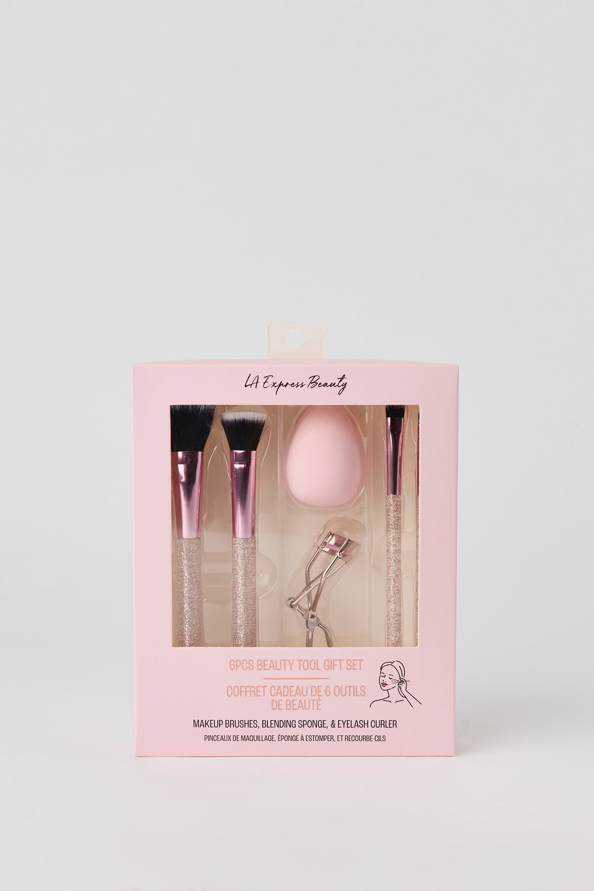 Alt View 2. Makeup Tool Set (6 Pcs) - Pink