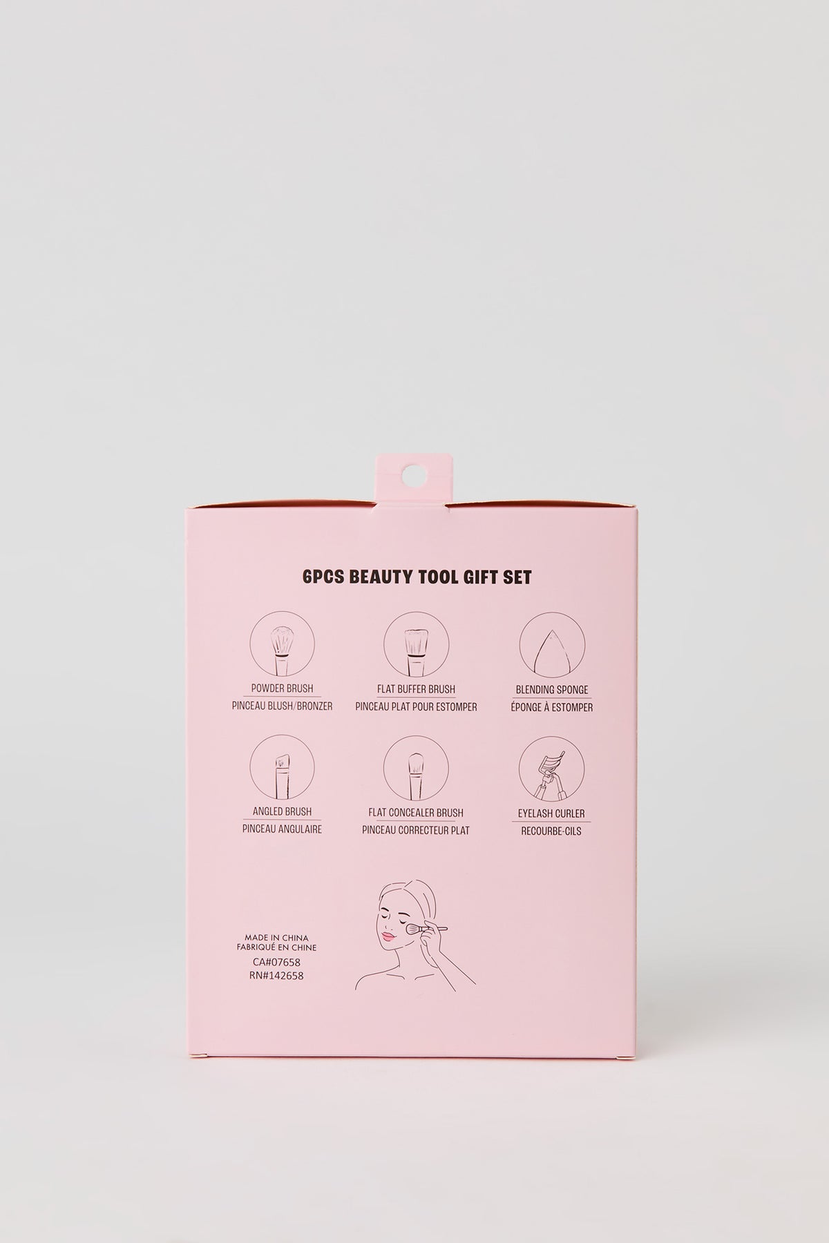 Alt View 3. Makeup Tool Set (6 Pcs) - Pink