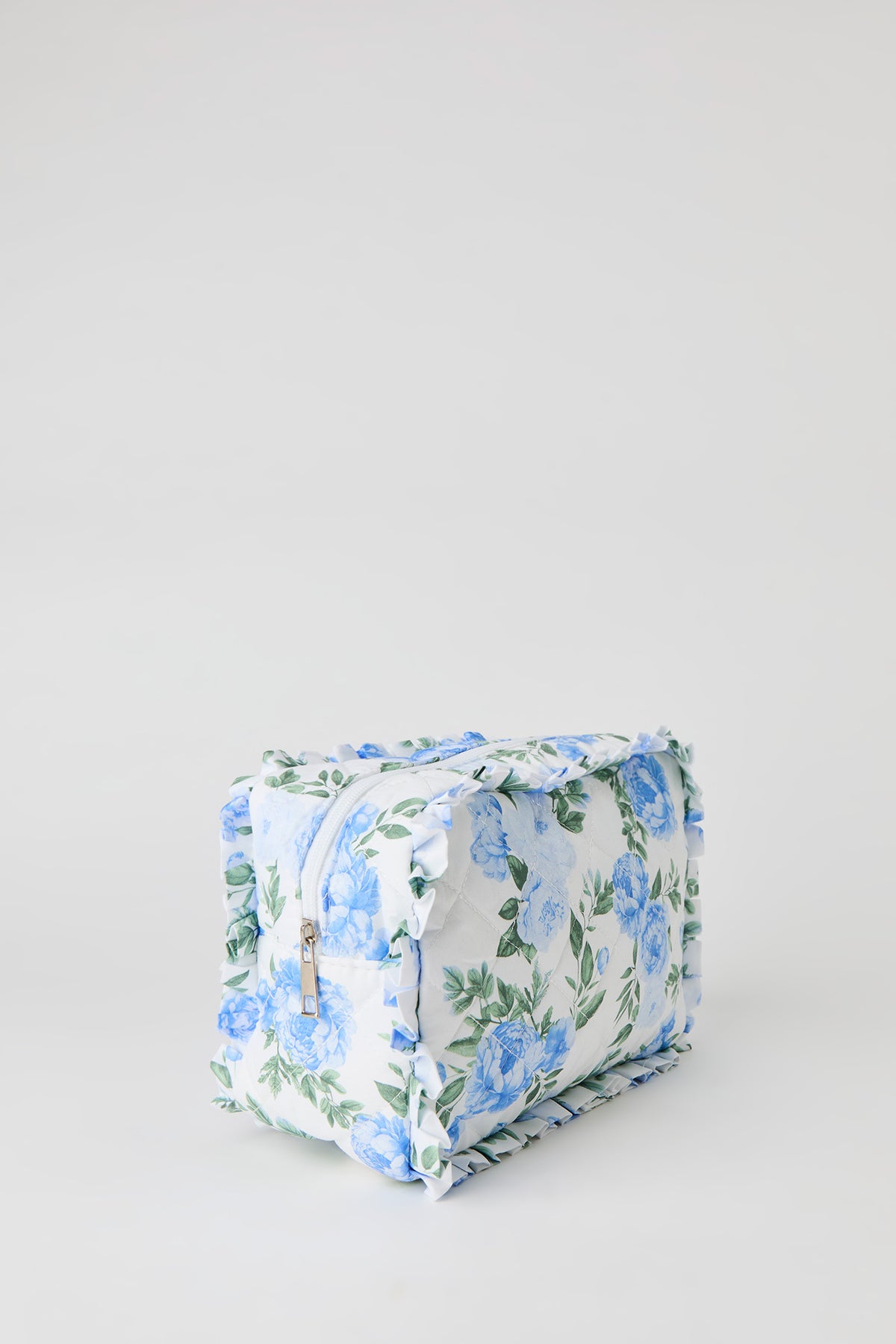 Alt View 3. Ruffle Makeup Bag - Light Blue