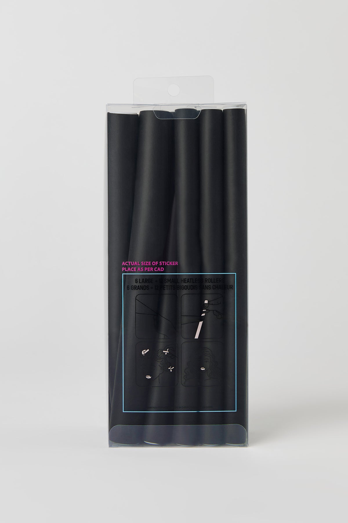 Alt View 4. Heatless Hair Roller Set - Black