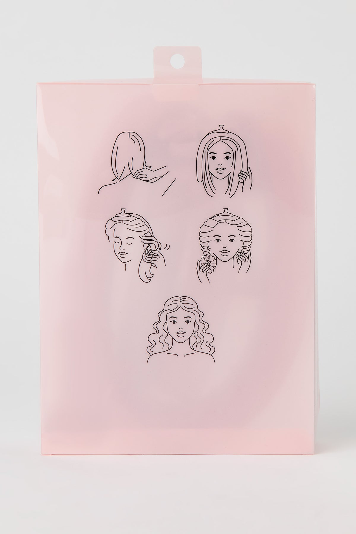 Alt View 3. Heatless Hair Roller Set (4 Pcs) - Pink