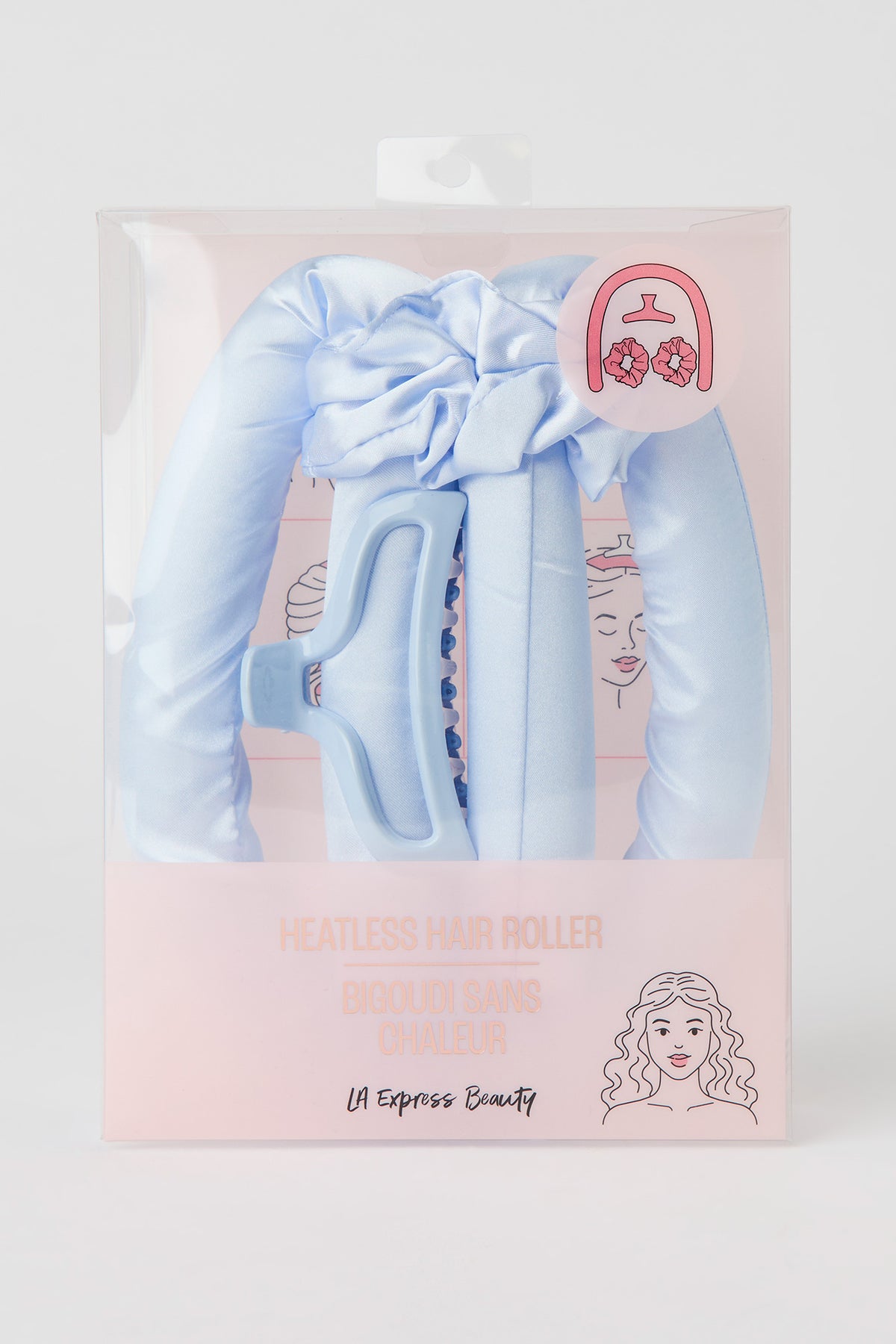 Alt View 2. Heatless Hair Roller Set (4 Pcs) - Sky Blue