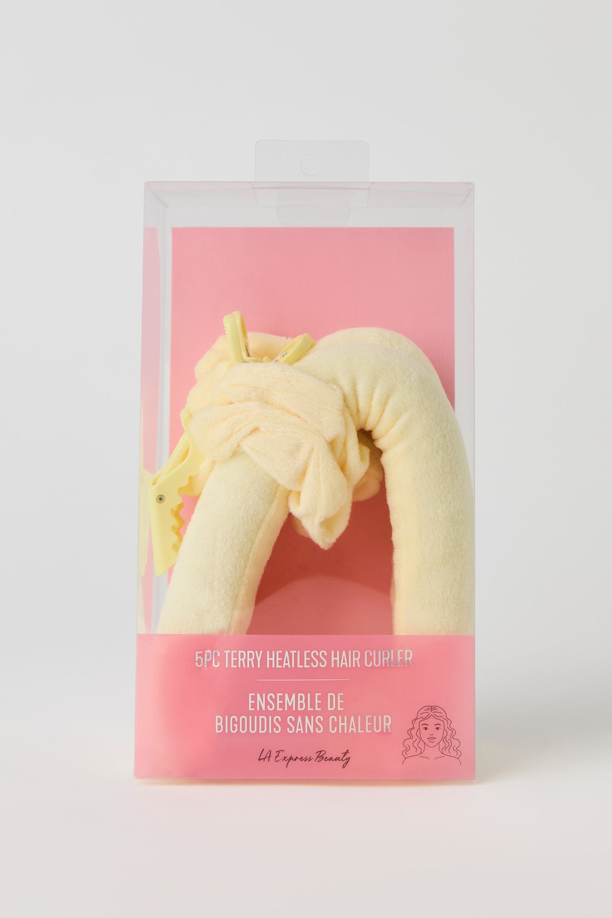 Alt View 2. Heatless Hair Curler Set (5 Pcs) - Yellow