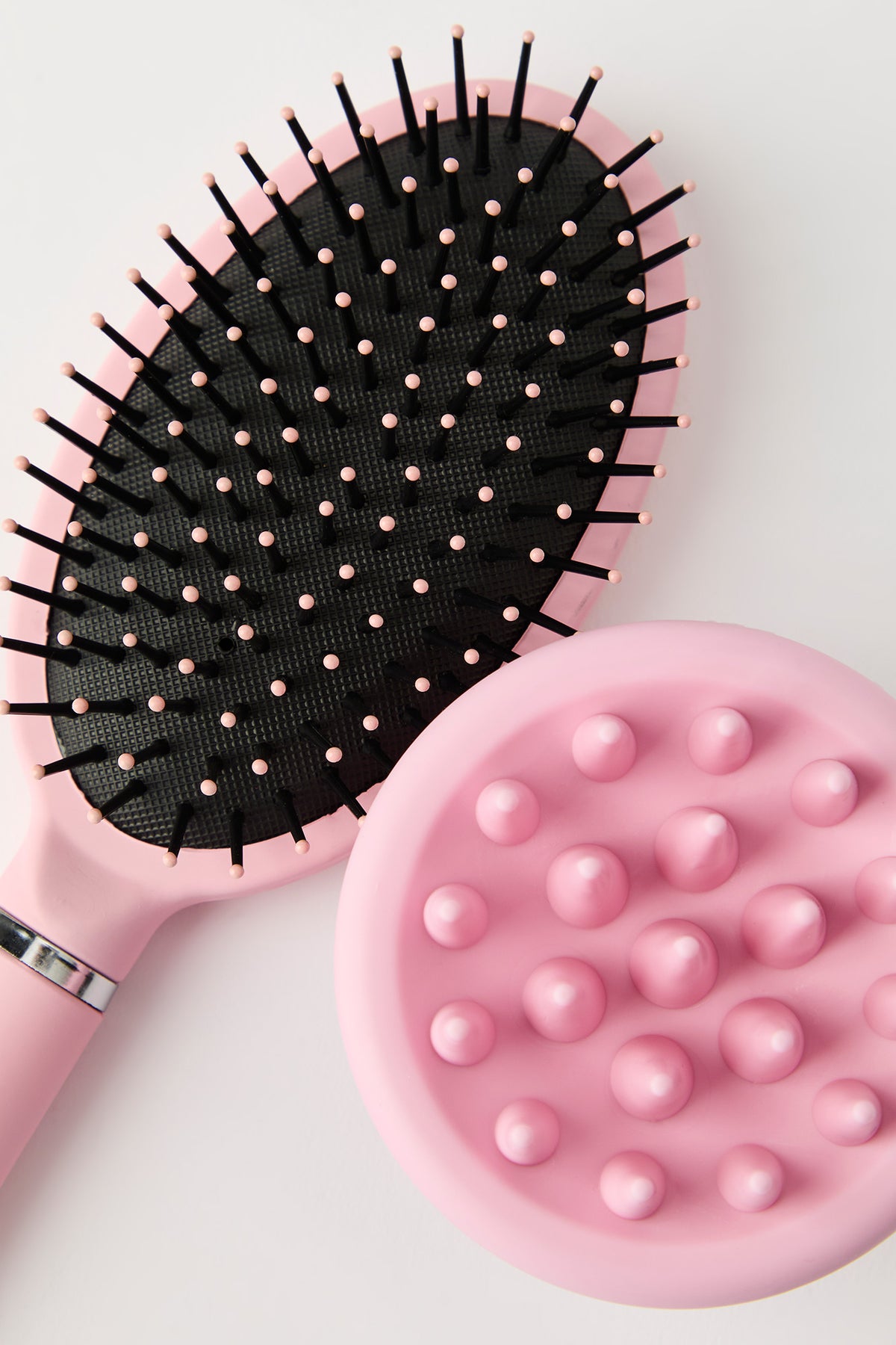 Alt View 2. Hair Brush & Scalp Massager Set - Pink