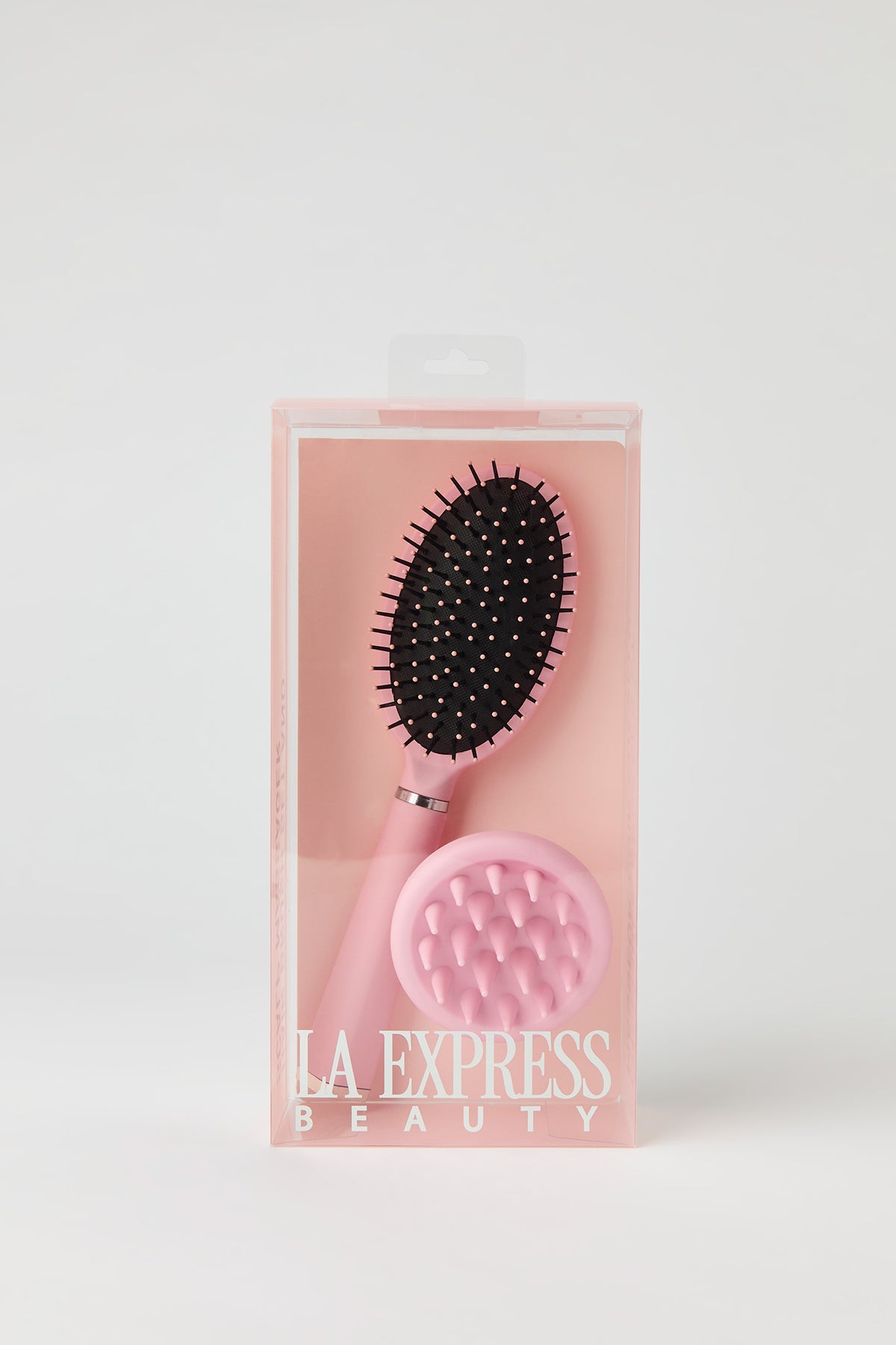 Alt View 3. Hair Brush & Scalp Massager Set - Pink