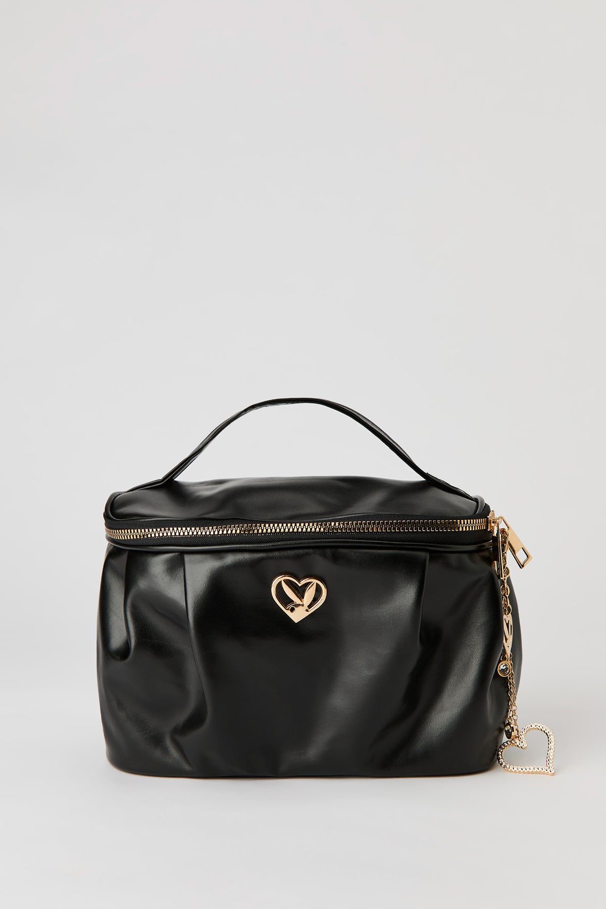 Playboy Faux Leather Makeup Bag - Black
