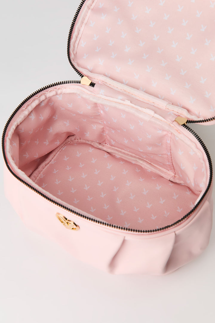 Trousse Tube Playboy Rose Vintage - Pochette à Crayons En PVC - Occasion - Dimensions 18x5x4 Cm