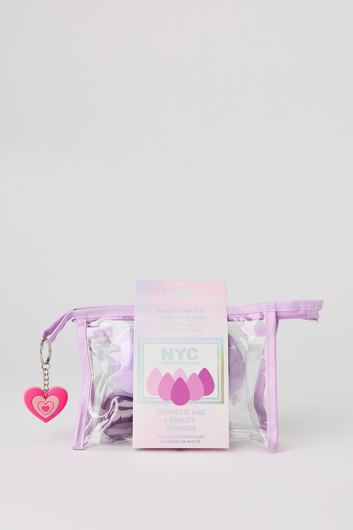 Vue alternative 2. Ensemble avec éponge et trousse de maquillage