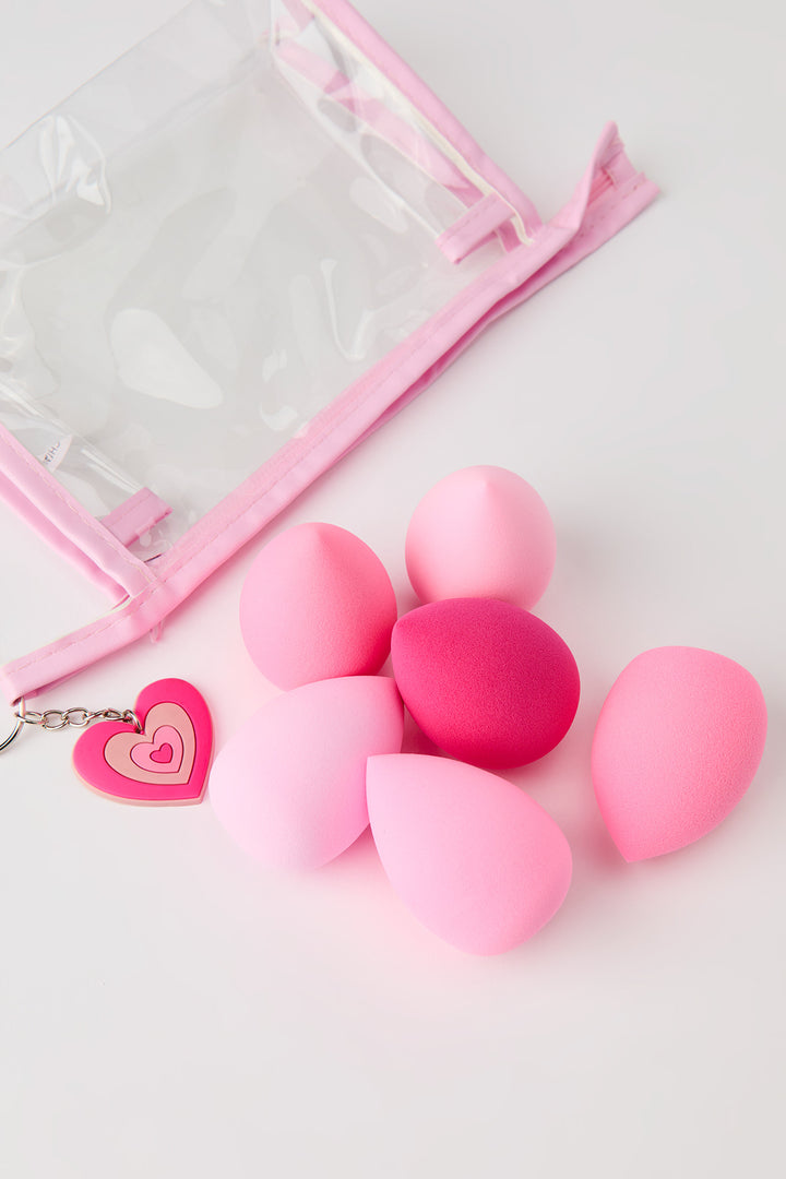 Ensemble avec éponge et trousse de maquillage