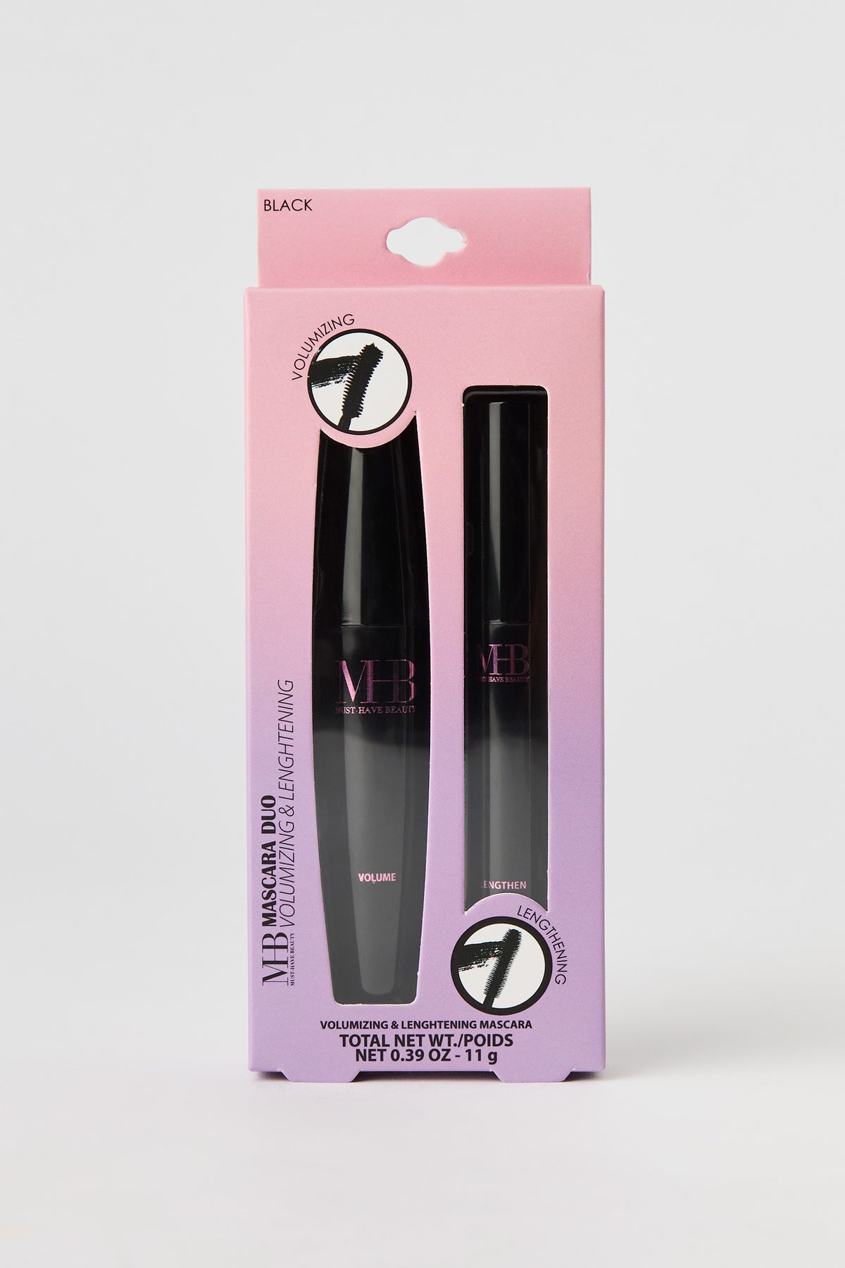Alt View 3. Black Lengthening & Volumizing Mascara Set (2 Pcs) - Pink