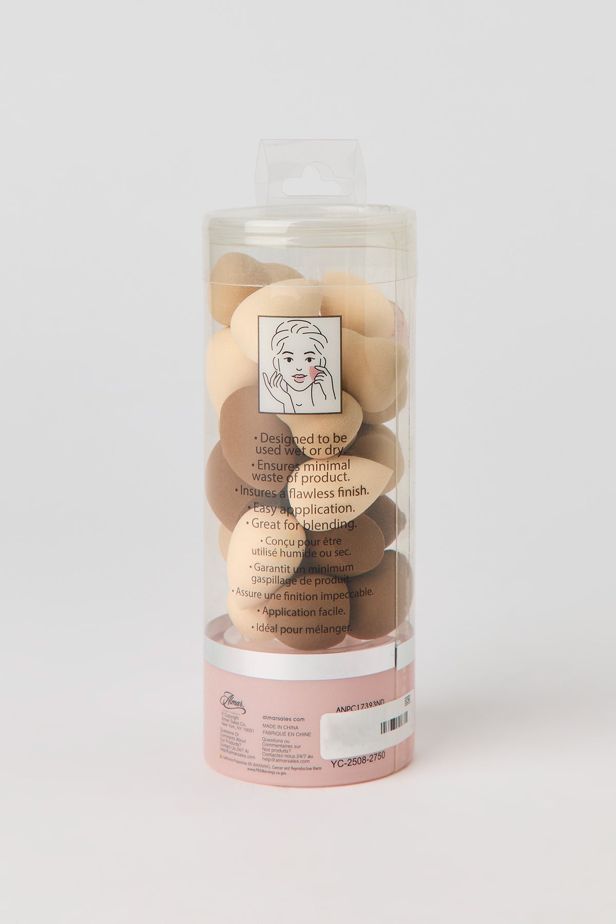 Alt View 3. Makeup Sponge Set (24 Pcs) - Tan