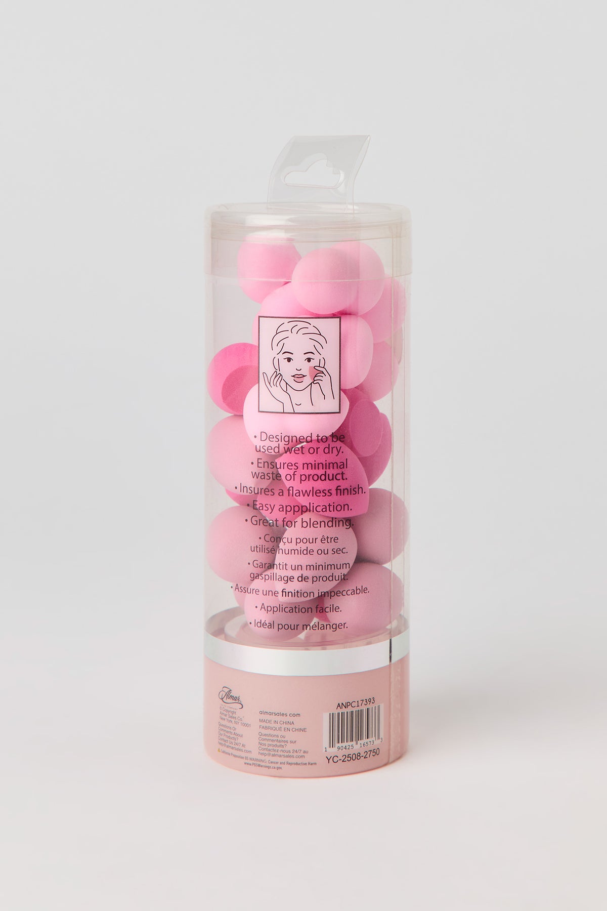 Alt View 3. Makeup Sponge Set (24 Pcs) - Pink