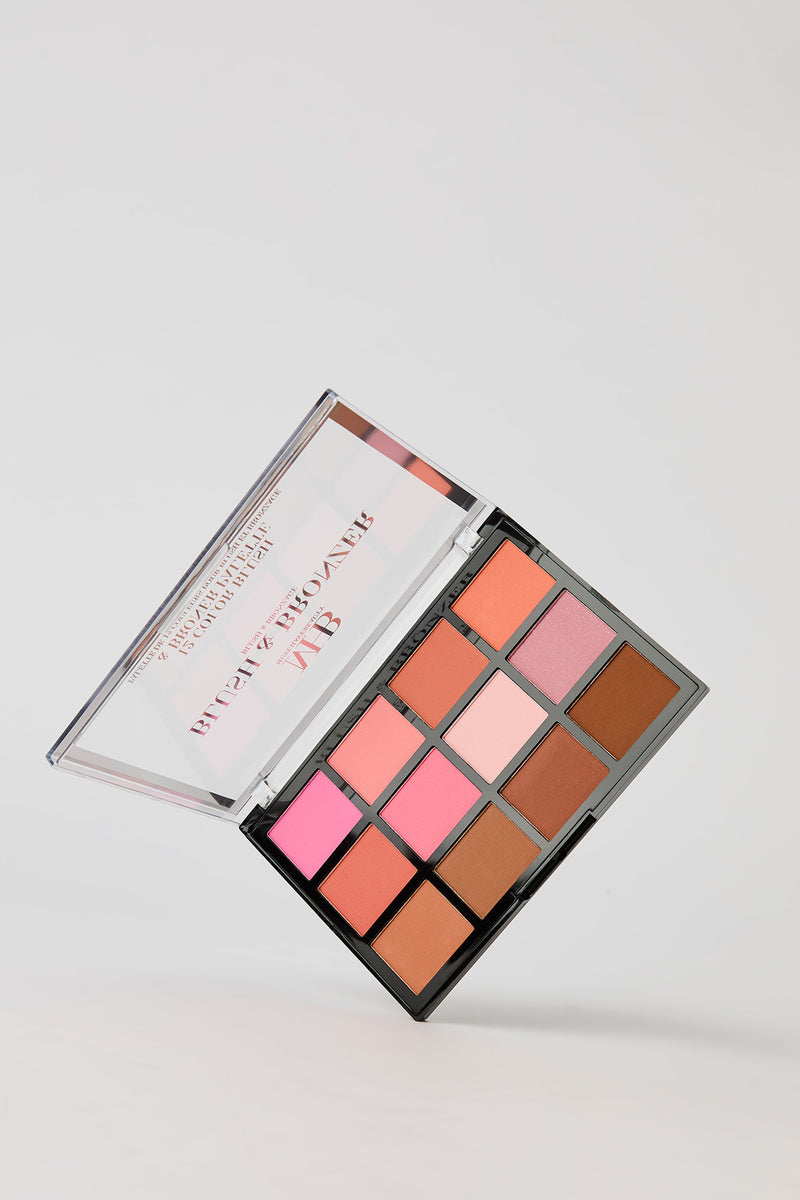 Palette de fard à joues et poudre bronzante (12 couleurs)