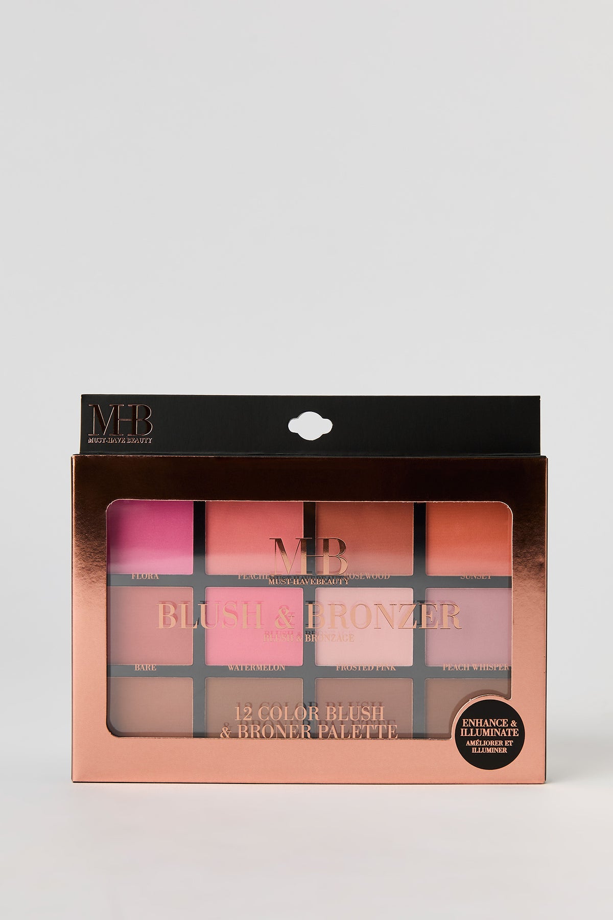 Vue alternative 3. Palette de fard à joues et poudre bronzante (12 couleurs)
