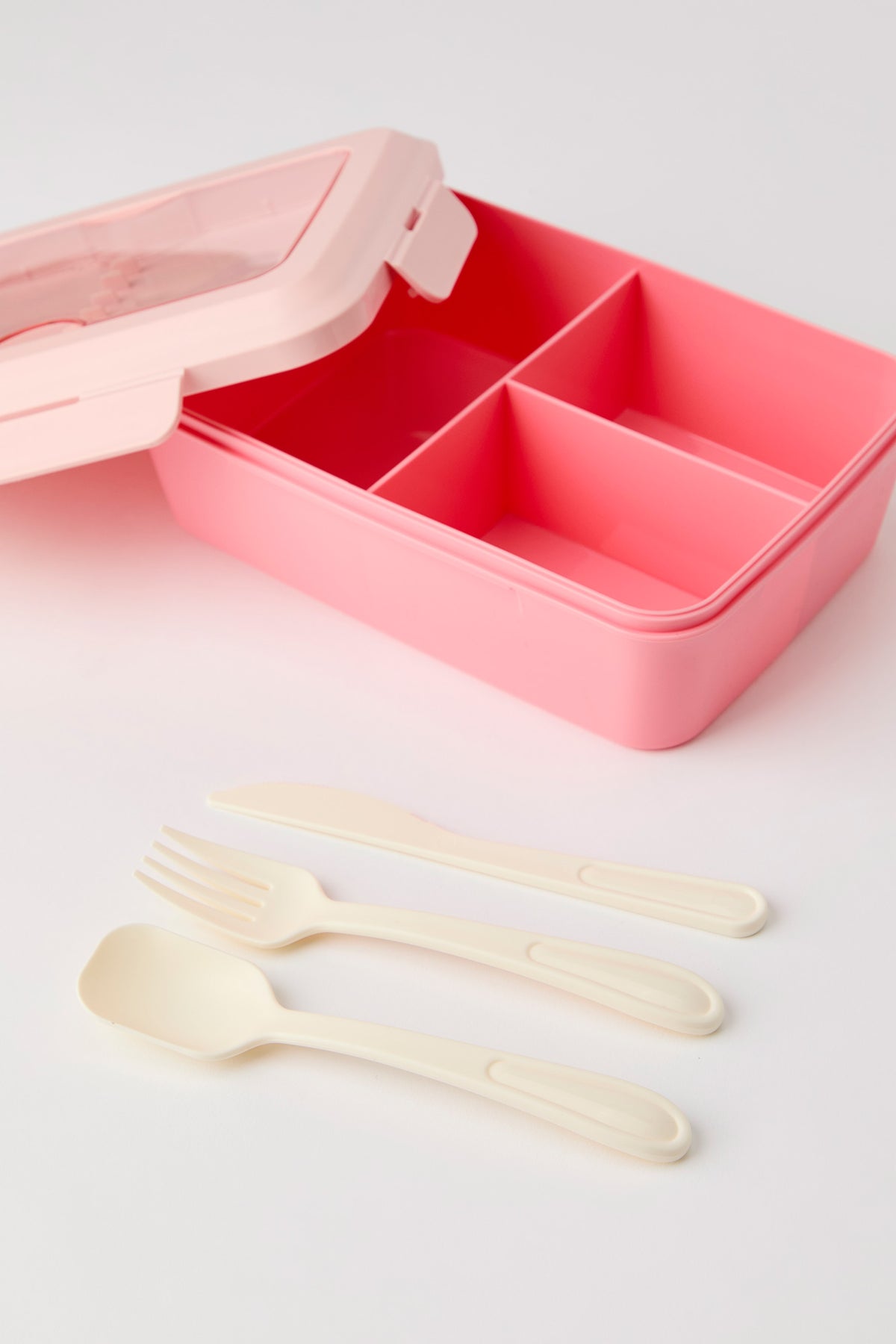 Alt View 2. Lunch Box & Cutlery Set - Rose