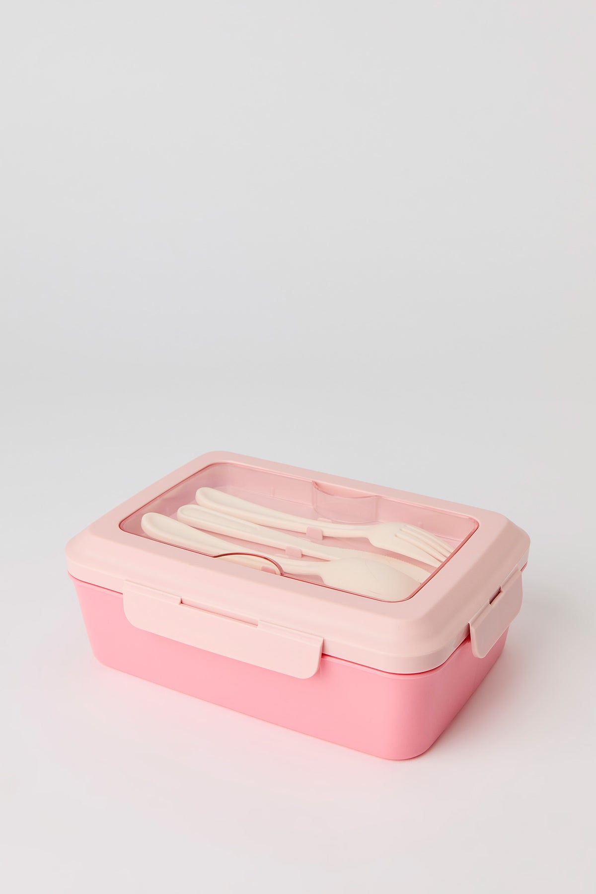 Alt View 3. Lunch Box & Cutlery Set - Rose