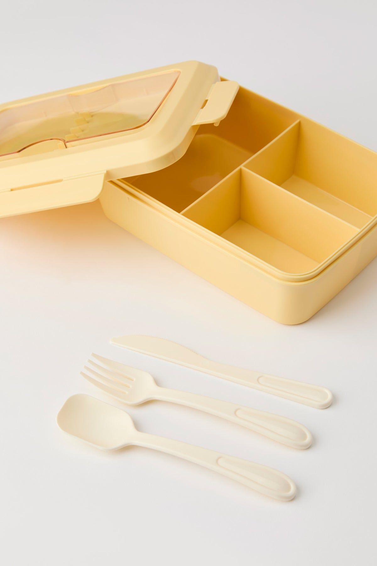 Vue alternative 2. Ensemble avec boîte à lunch et coutellerie