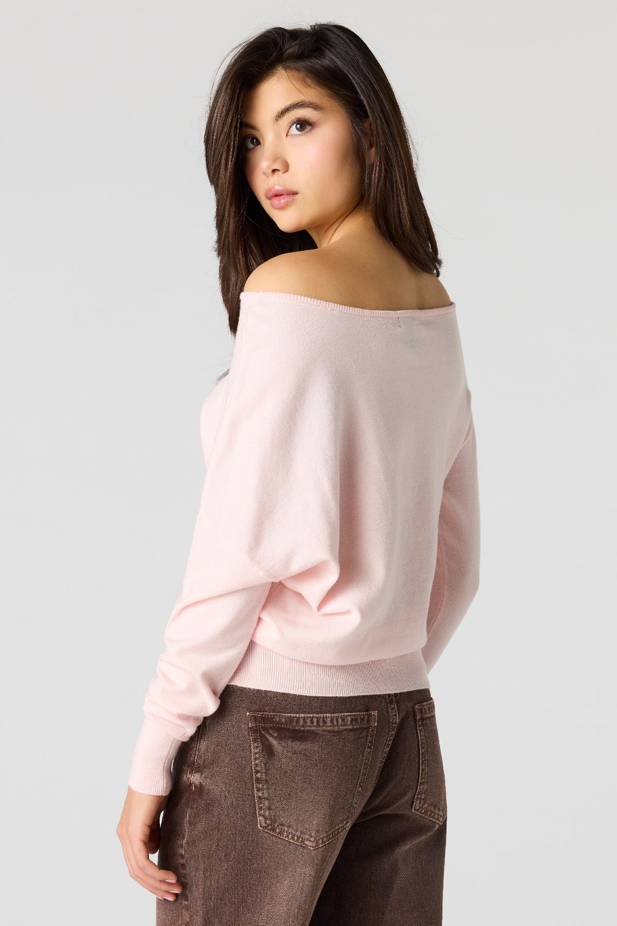 Alt View 8. Dolman Long Sleeve Sweater - Navy