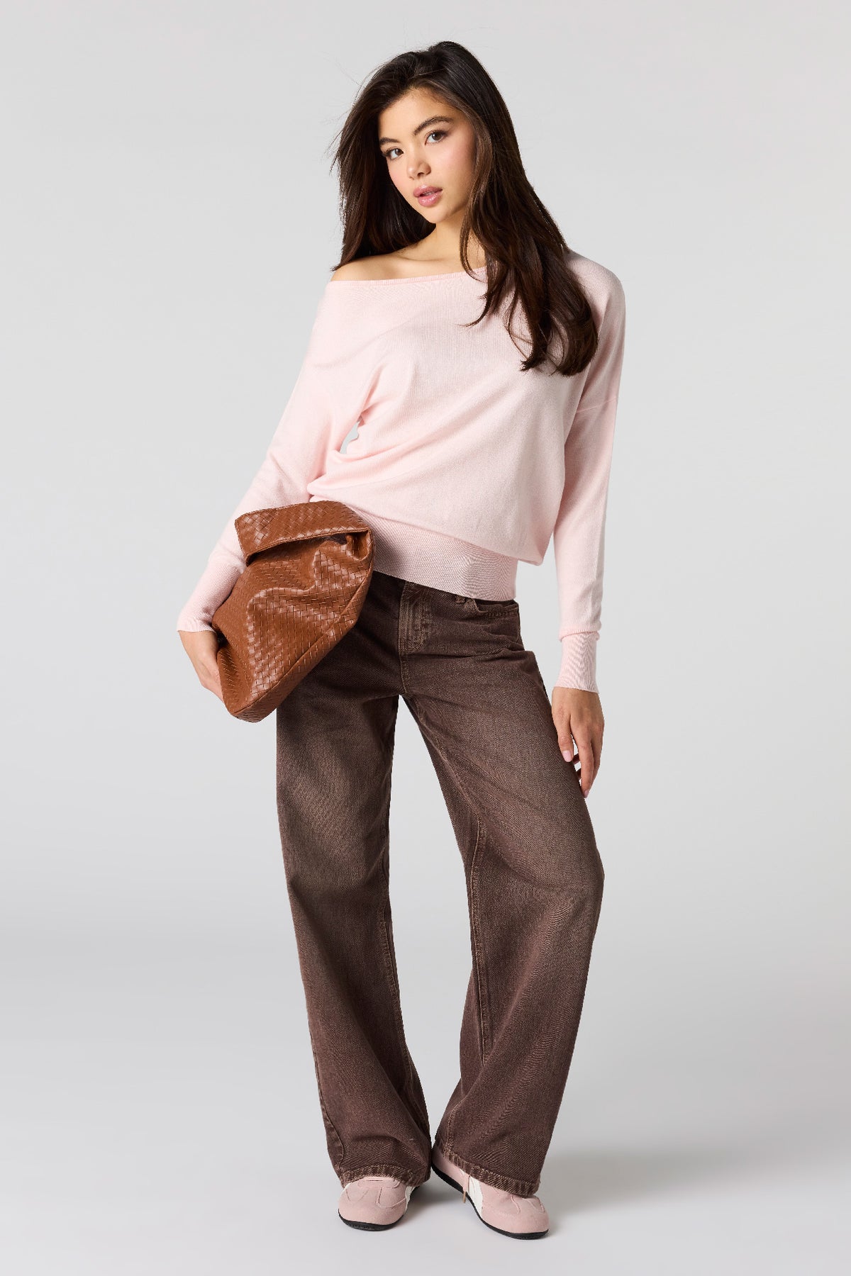 Alt View 9. Dolman Long Sleeve Sweater - Navy