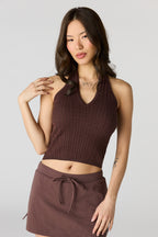 Cable Knit Halter Top