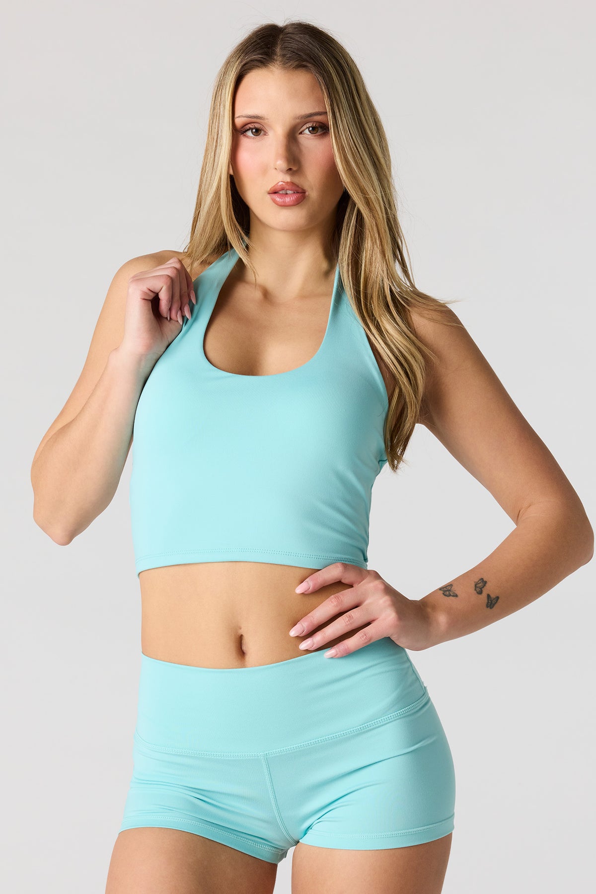 Alt View 4. U/A Halter Tank - Blue