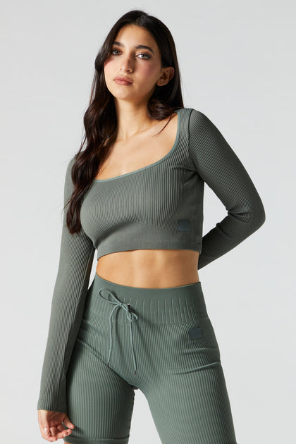 Active Seamless Ribbed Zip-Up Long Sleeve Top – Urban Planet