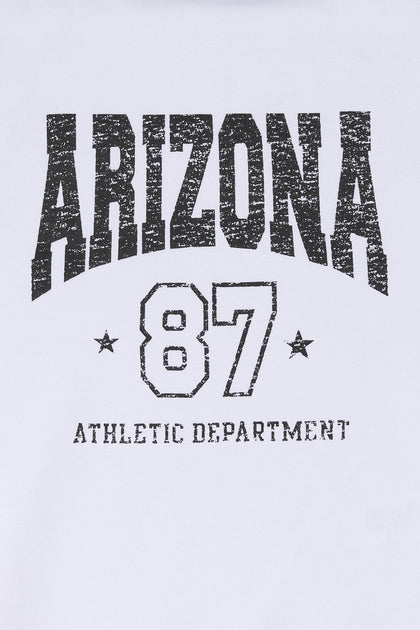 T-shirt raglan ultracourt à imprimé Arizona