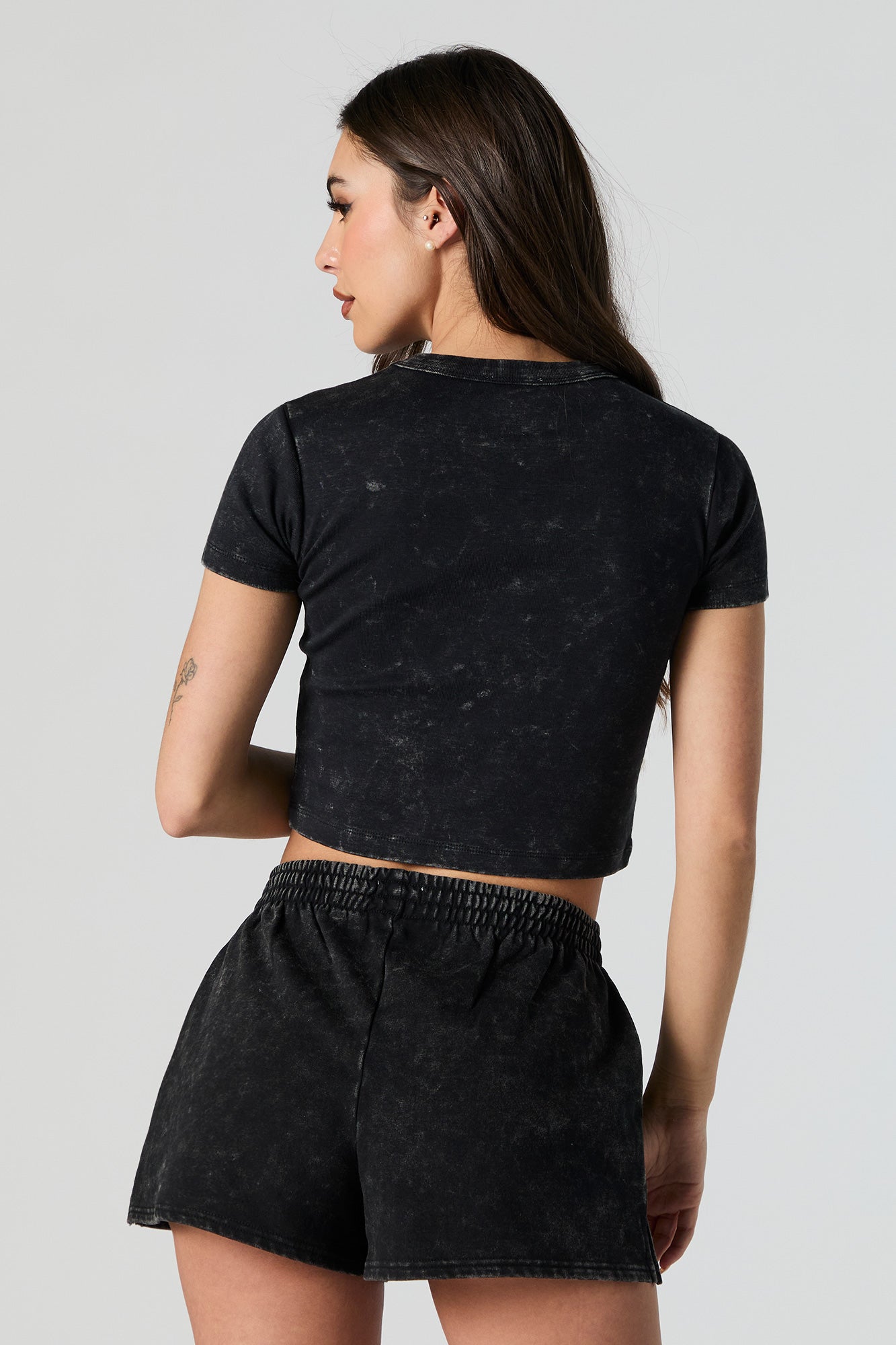 New York Graphic Washed Cropped T-Shirt