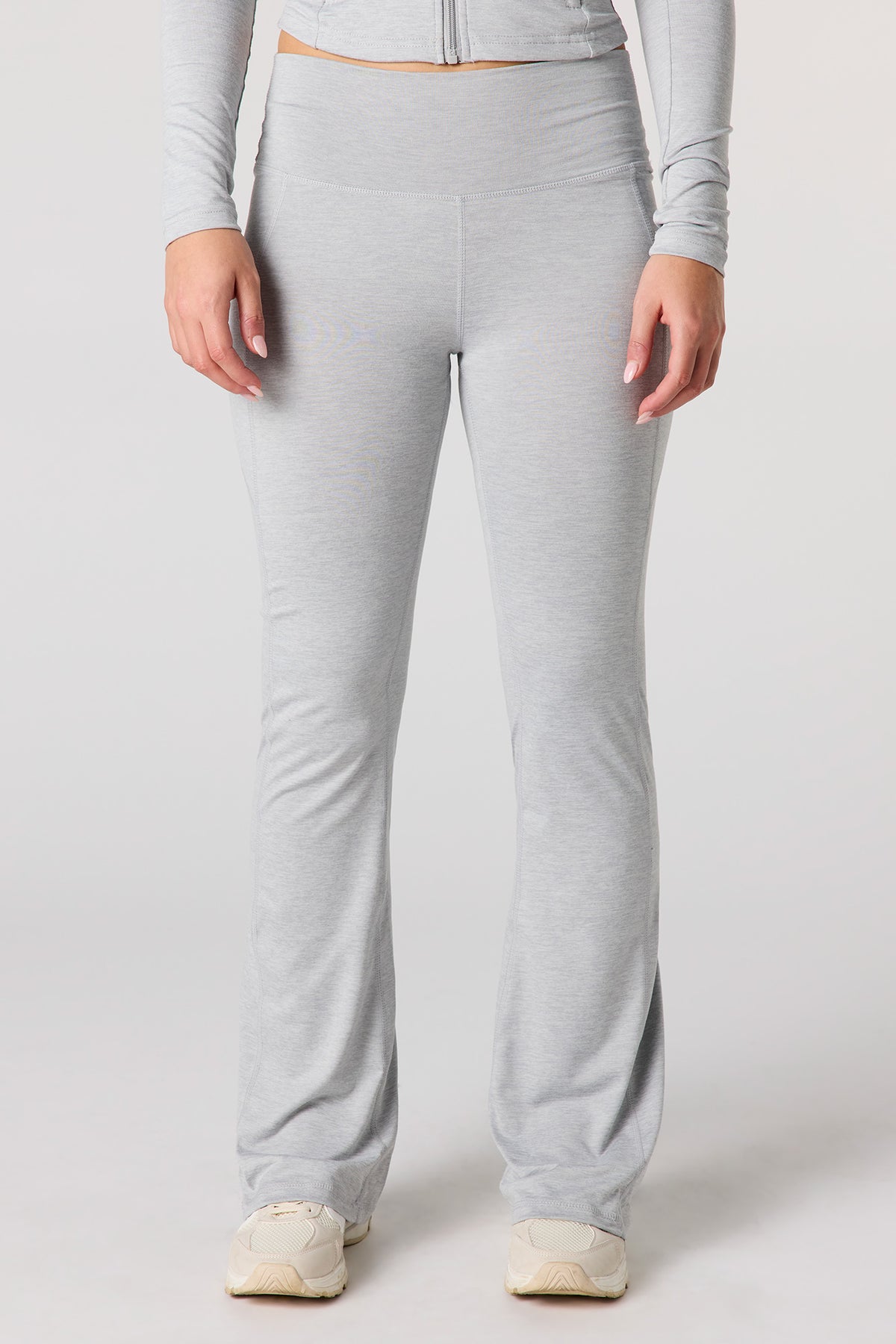 Alt View 2. U/A Flare Pant with Pockets - Heather Grey