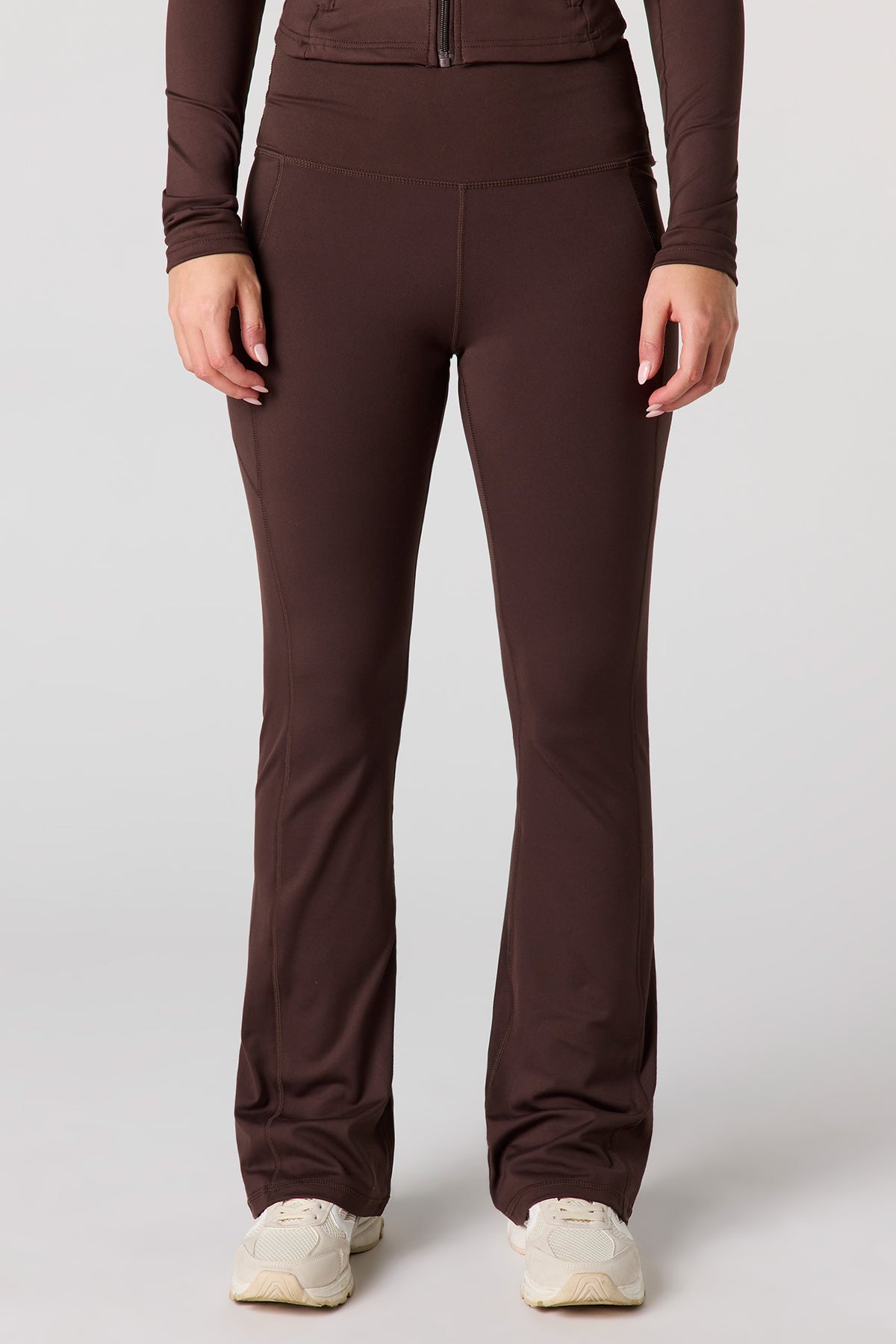 Alt View 2. U/A Flare Pant with Pockets - Heather Grey