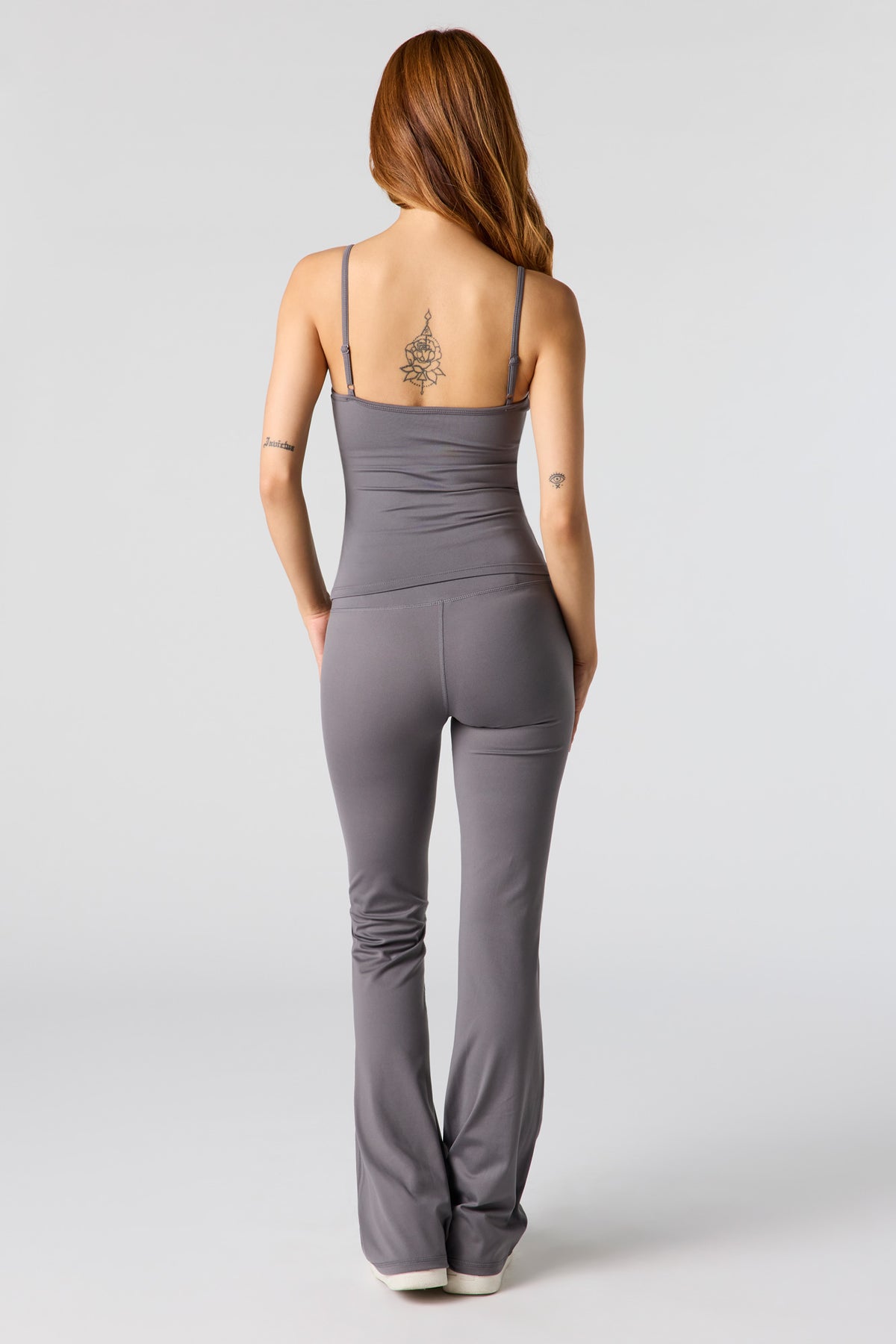 Alt View 3. Active Back Pocket Flare Pant - Dark Grey