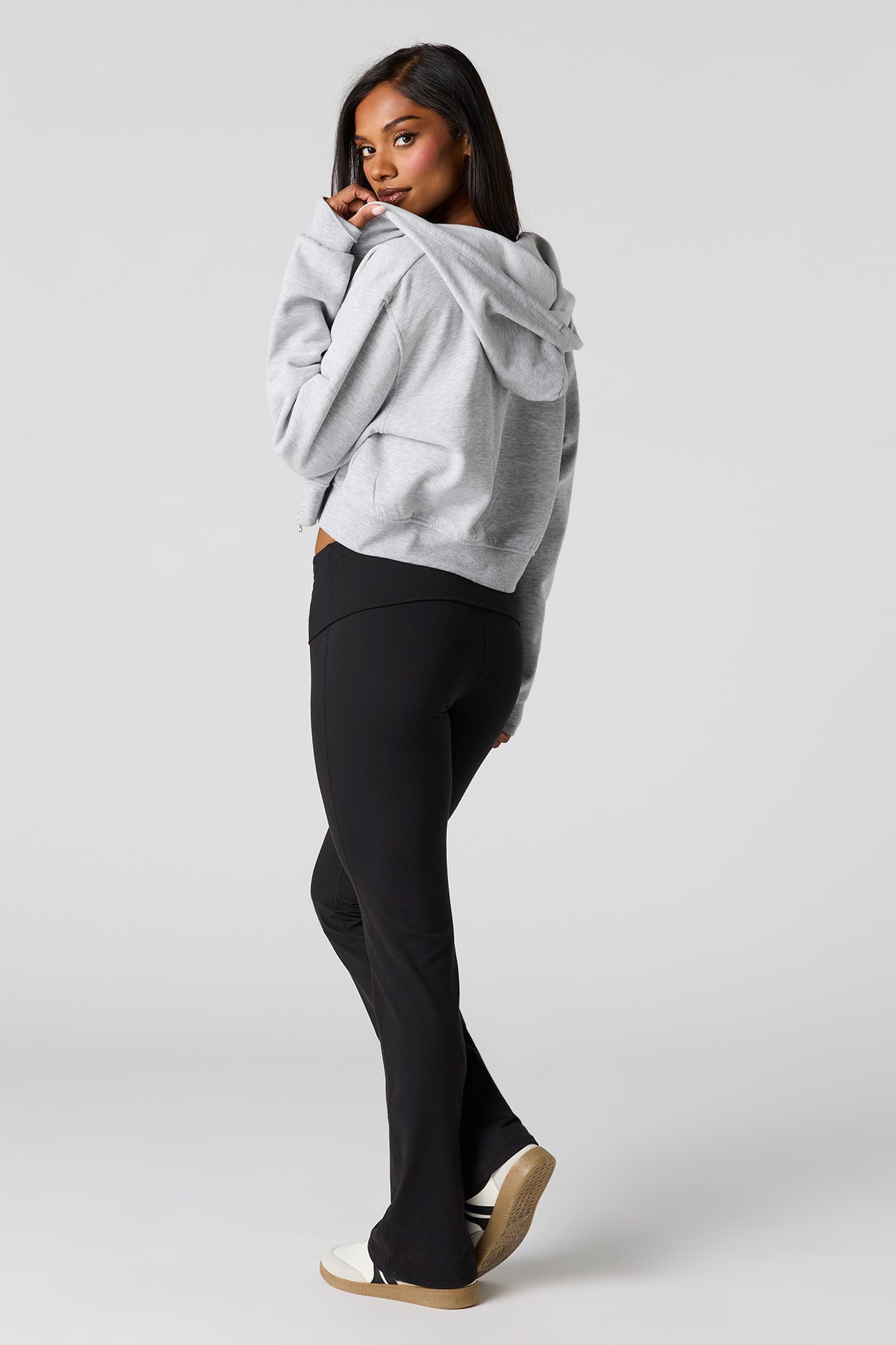 Alt View 3. U/A Foldover Flare Pant - Black