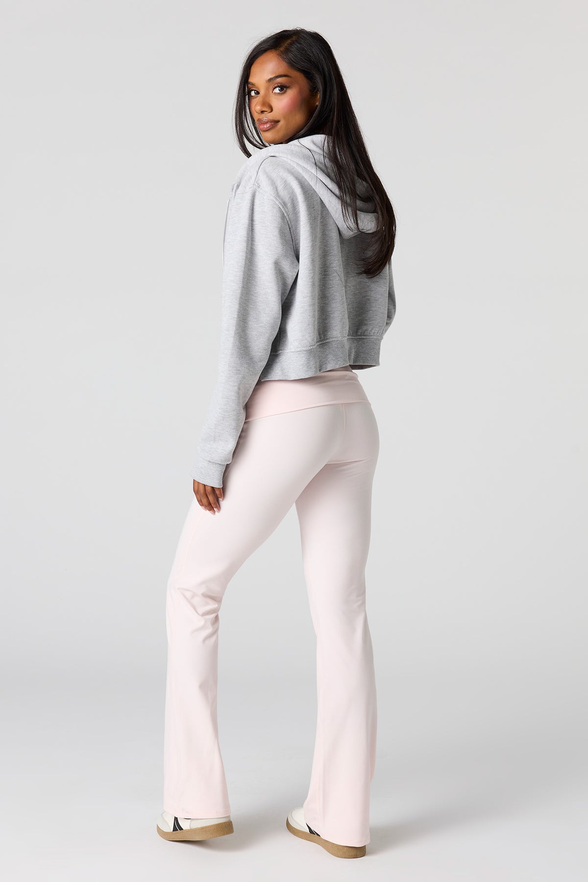 Alt View 3. U/A Foldover Flare Pant - Light Pink