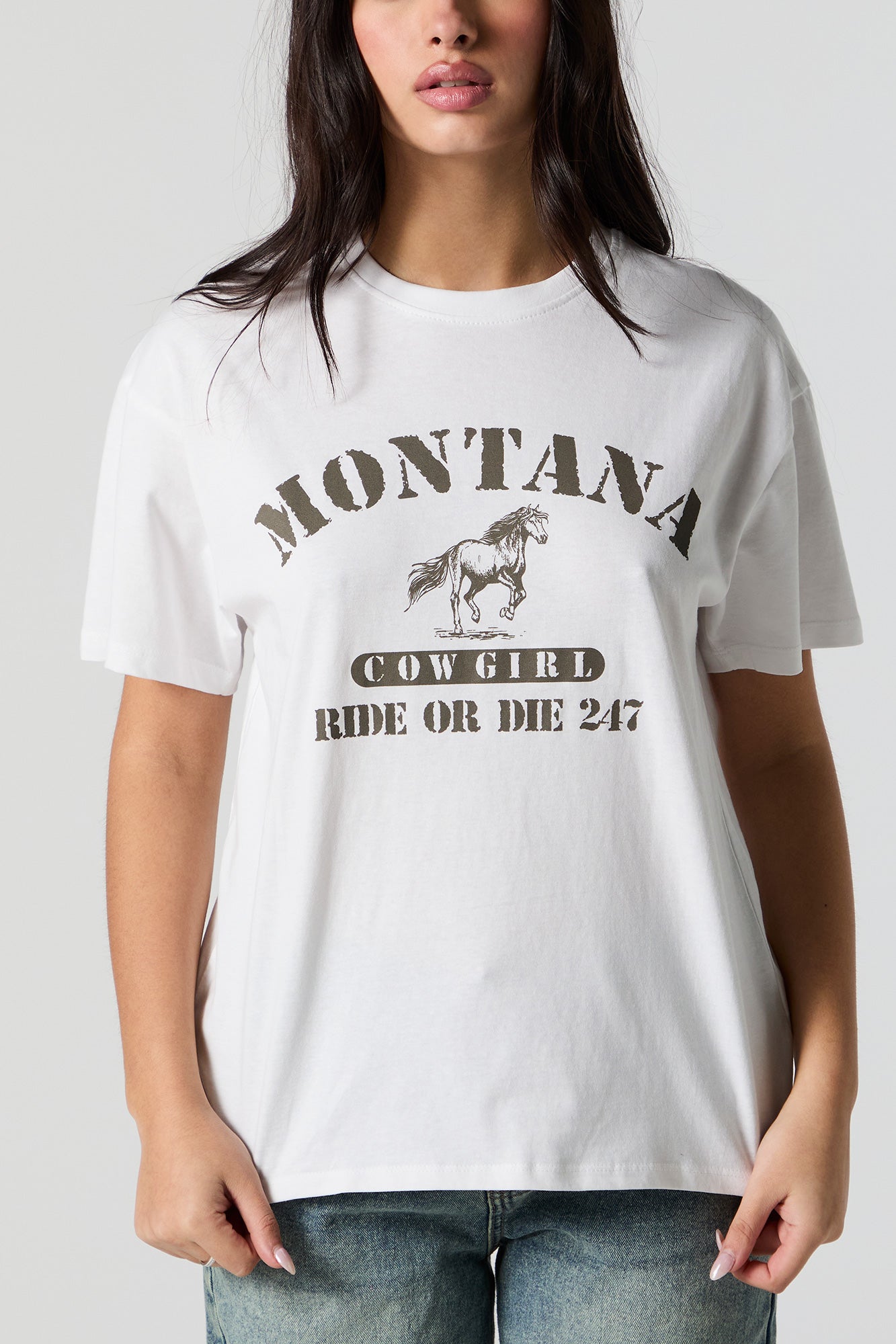 Montana Cowgirl Graphic Boyfriend T-Shirt