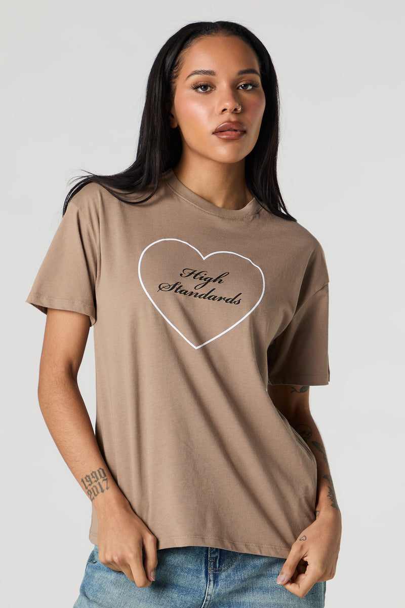 T-shirt de coupe garçonne à imprimé High Standards