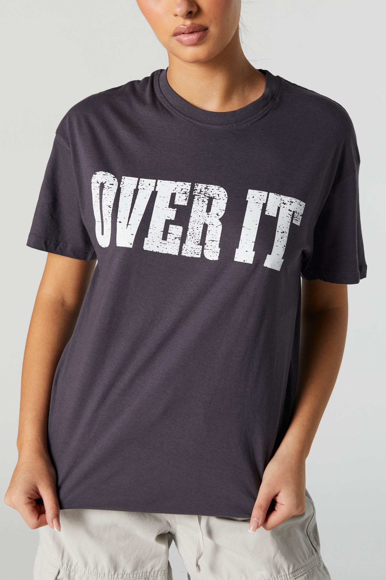 Over It Graphic Boyfriend T-Shirt