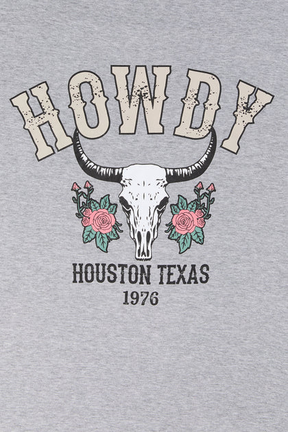 T-shirt de coupe garçonne à imprimé Howdy