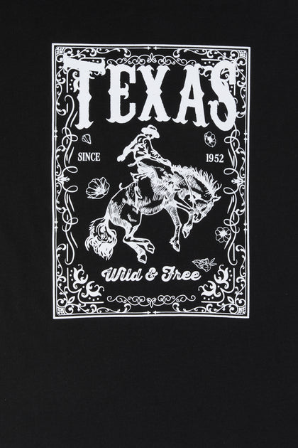 T-shirt de coupe garçonne à imprimé Texas